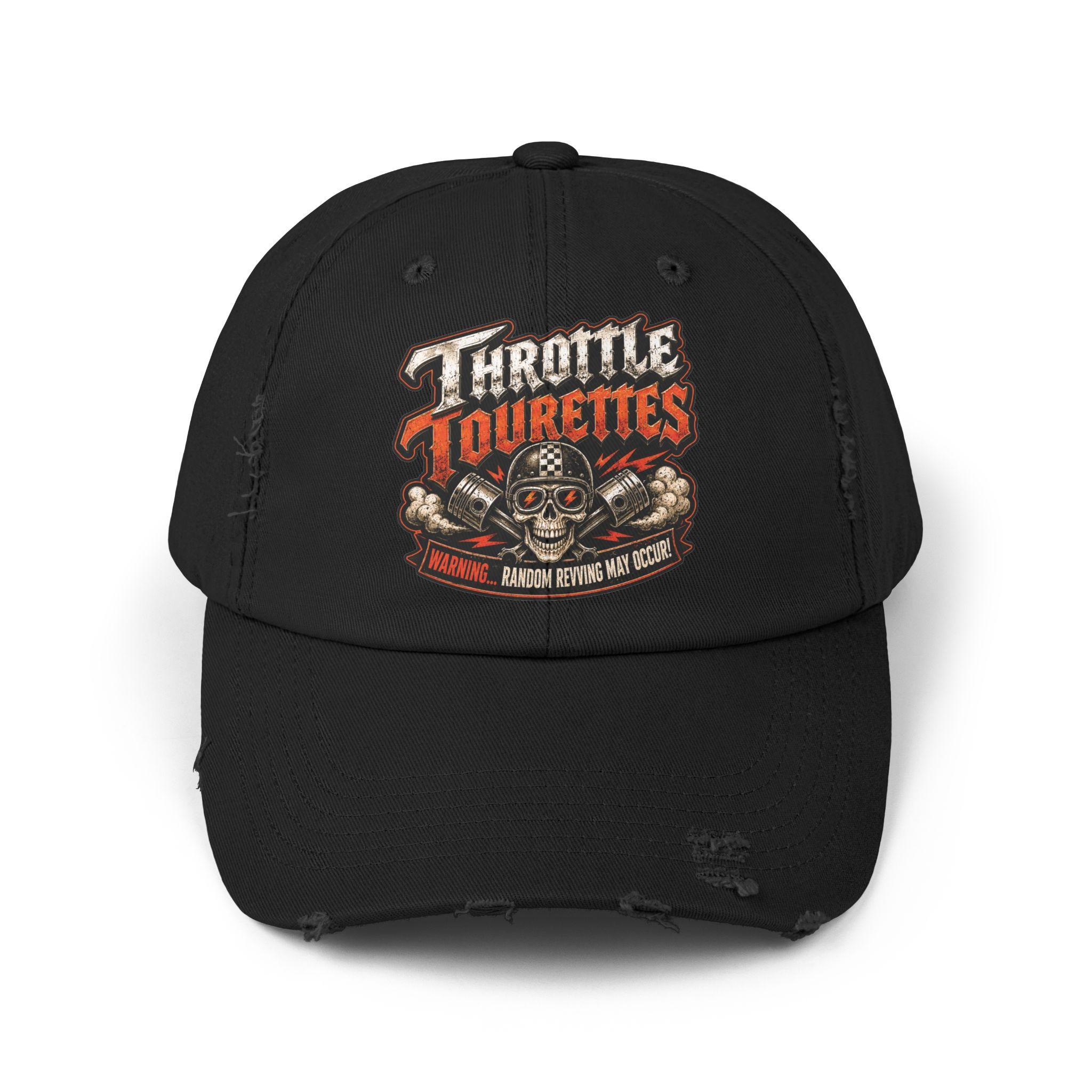 Throttle Tourettes Distressed Hat