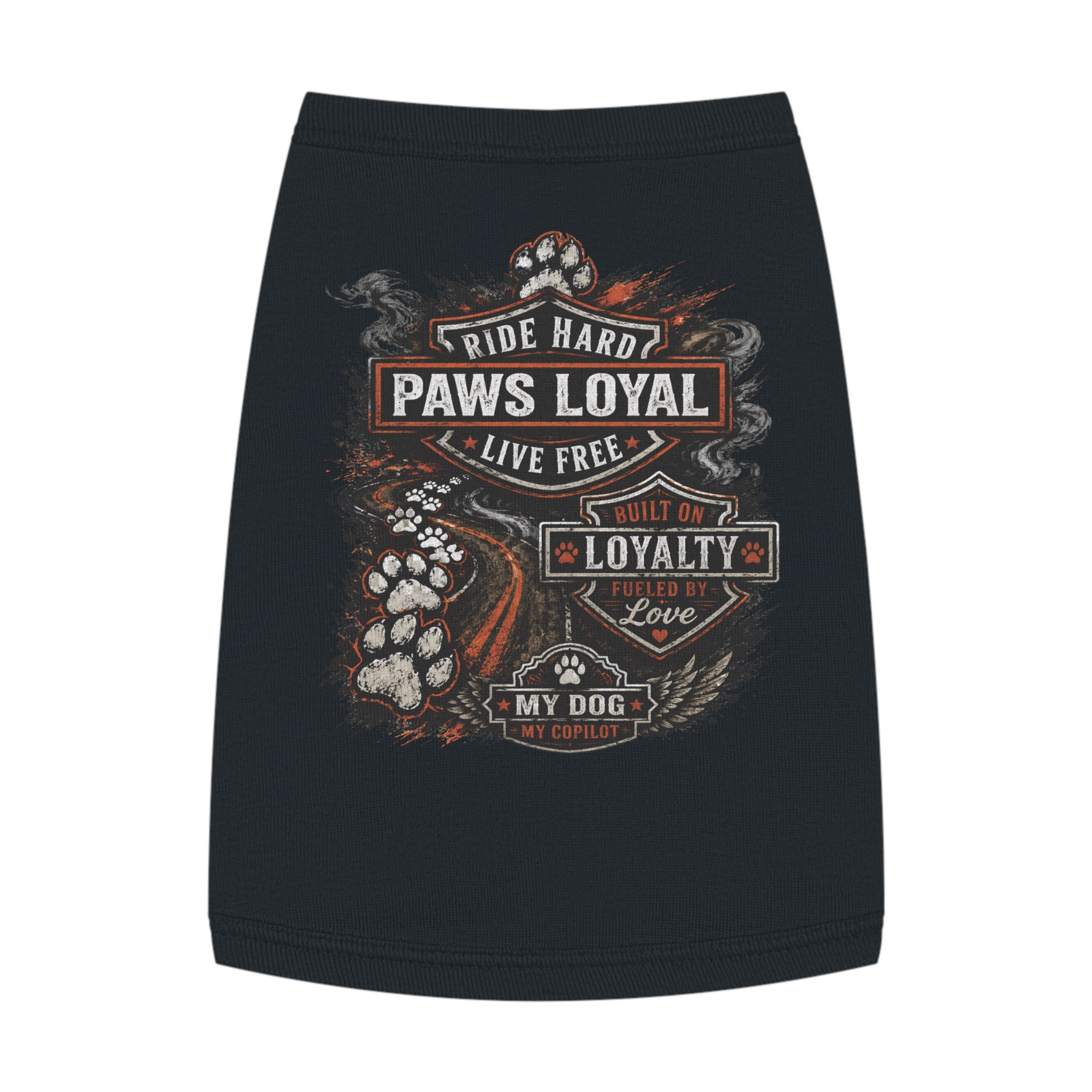 Paws Loyal Ride Hard Dog Tank Top