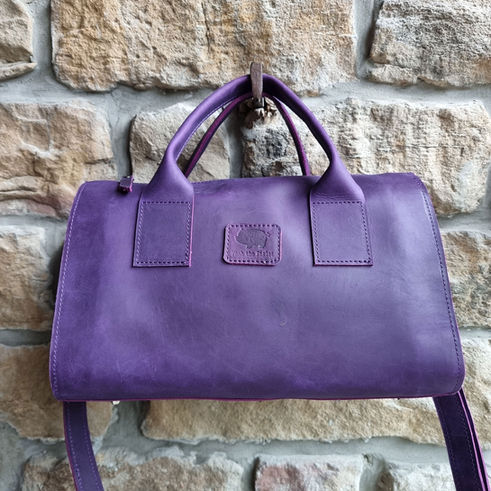 Purple boston bag