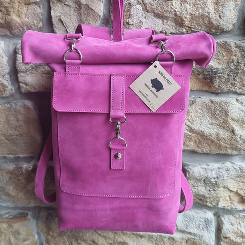 Handmade leather backpack