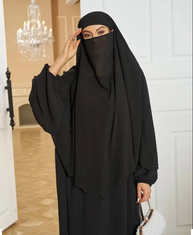 Thumbnail: Maryam’s Essential Luxury Plain Layered Khimar Hijab