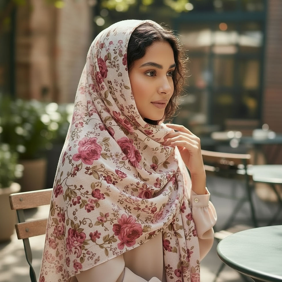 Thumbnail: Maryam's Essential Luxury Premium Printed Stretchy Hijab