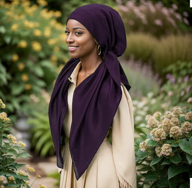 Maryam’s Essential Mature Elegant Vintage Print Pre-Tied Elastic Band Hijab 