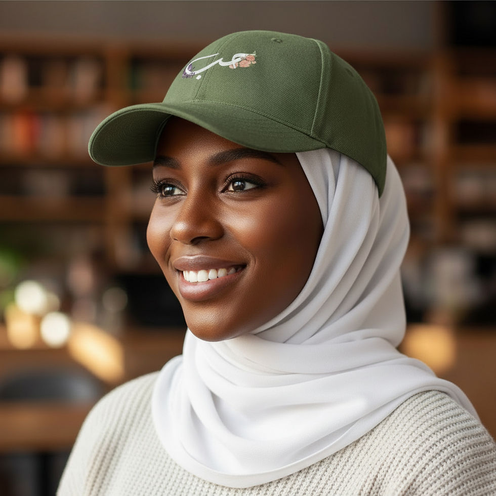 Thumbnail: Maryam's Essential Luxury Arabic “Love حب” Baseball Cap