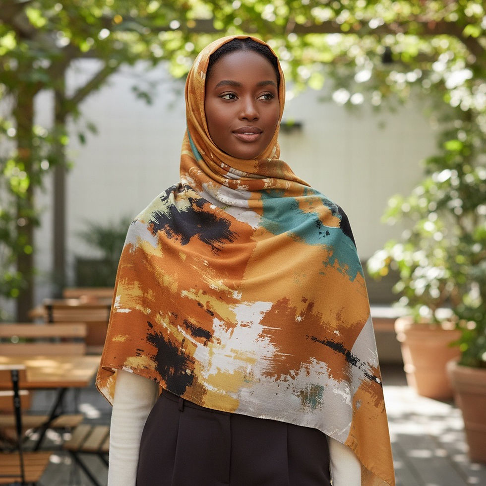 Thumbnail: Maryam’s Essential Premium Large Pigment Printed Cotton  Hijab/Shawl