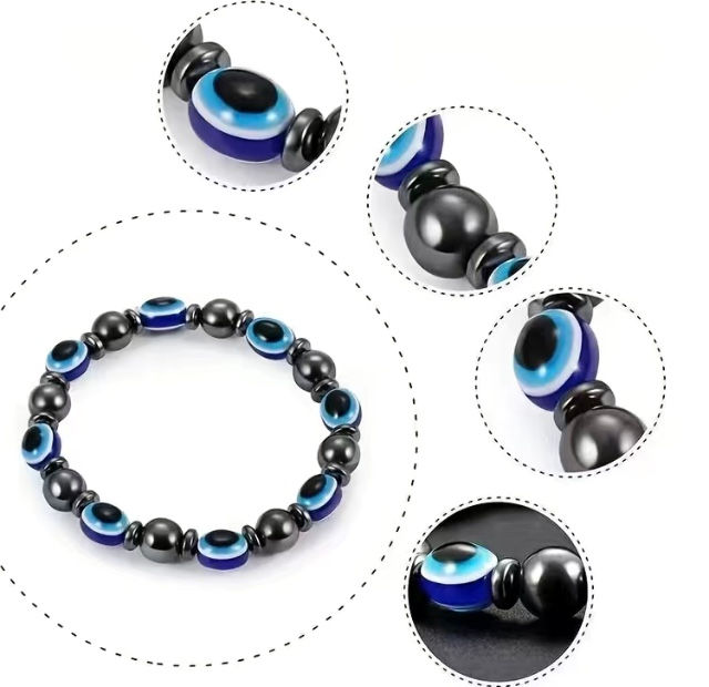 Thumbnail: Maryam’s Essential Trendy Hematite Stretchy Bracelet 