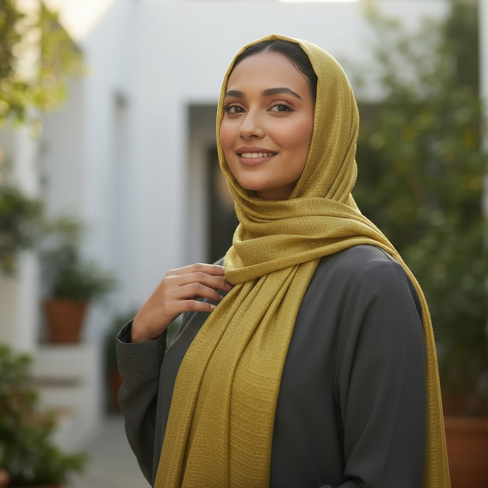 Thumbnail: Maryam's Essential Premium Shiny Plain Linen Silk Polyester Hijab