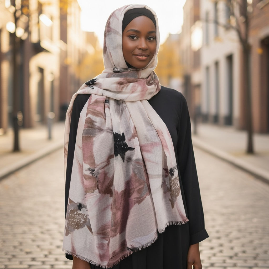 Maryam's Essential Premium Printed Cotton Viscose Hijab/Shawl