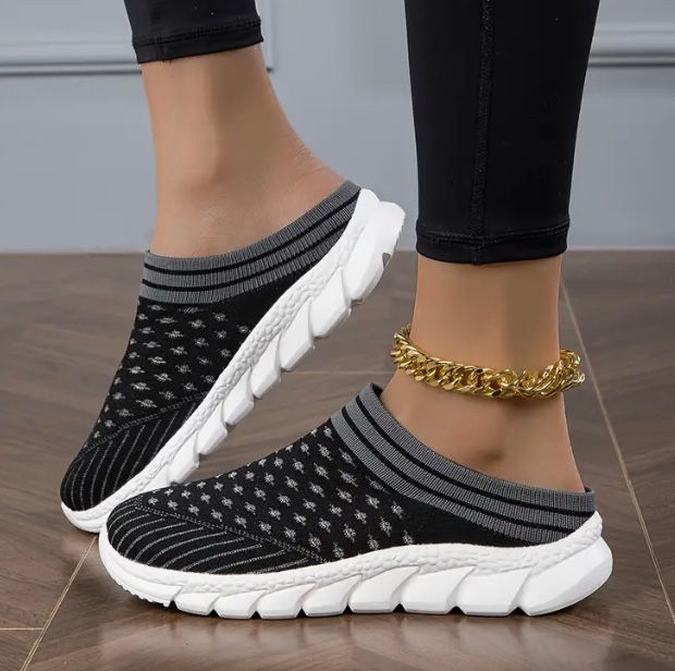 Thumbnail: Maryam’s Essential Lightweight Knitted Mule Sneaker Slip-On Clogs