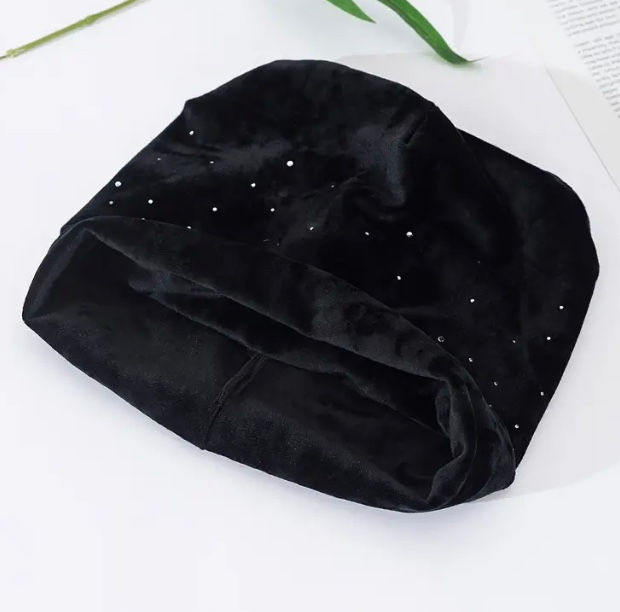 Thumbnail: Maryam’s Essential Velvet Diamanté Stretchy Cute Hat