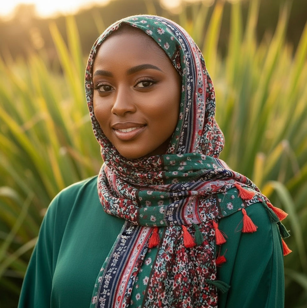 Maryam's Essential Printed Cotton Viscose Tassels Hijab