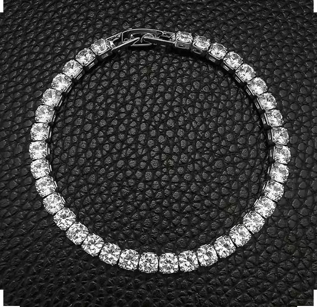 Thumbnail: Maryam’s Essential Diamond Style Luxury Square Tennis Bracelet 