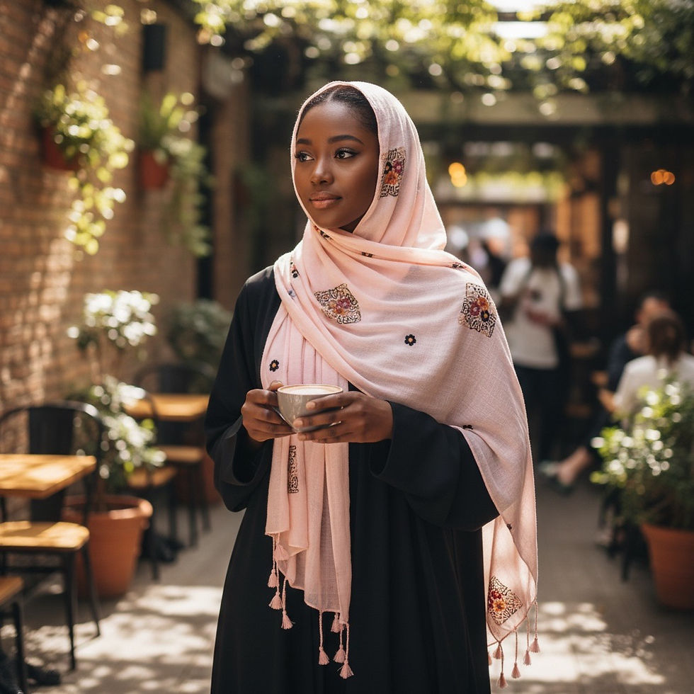 Thumbnail: Maryam's Essential Premium Gradual Colour Tassels Soft Cotton Hijab