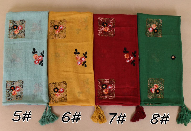 Thumbnail: Maryam's Essential Premium Gradual Colour Tassels Soft Cotton Hijab