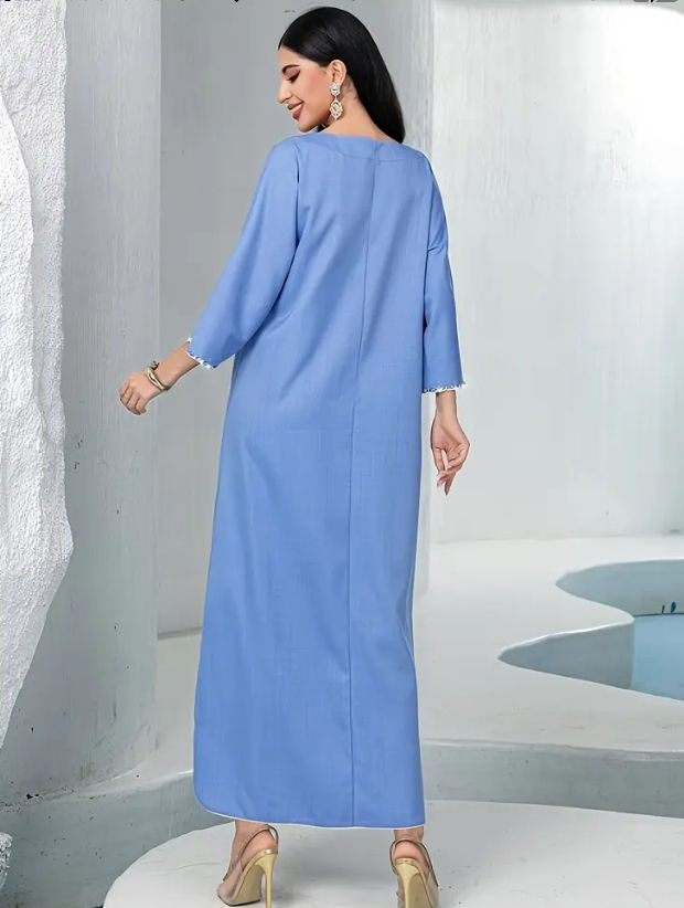 Thumbnail: Maryam’s Essential Luxury Diamanté Artisan Crafted Arab Maxi Length Dress