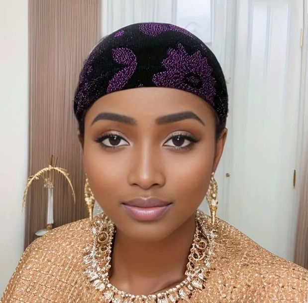 Thumbnail: Maryam's Diamond Style Floral Print Chemo, Turban Head Cap