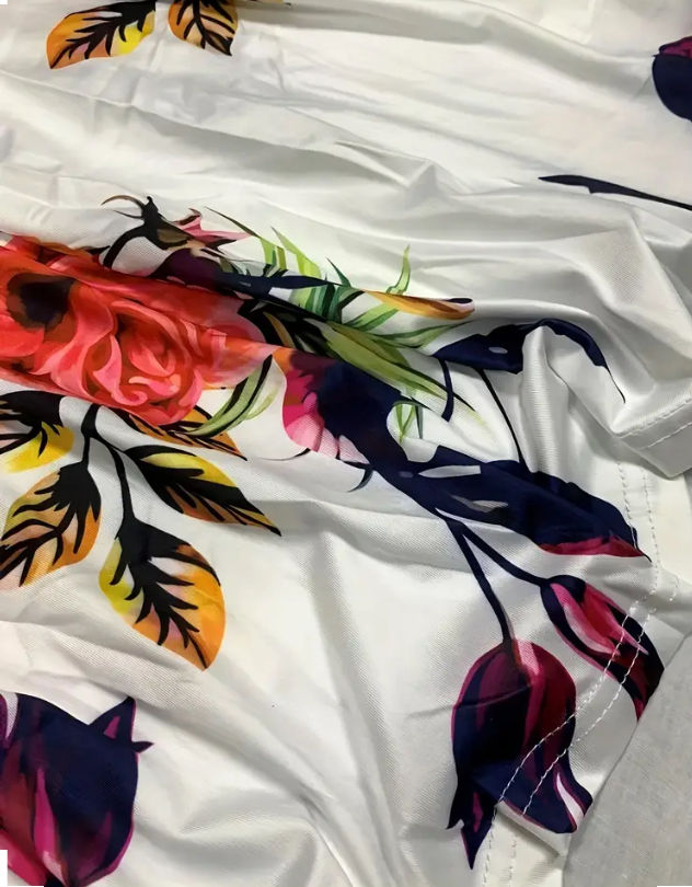 Thumbnail: Maryam’s Essential Vintage  Print Crew Neck Short Sleeves Dresses 