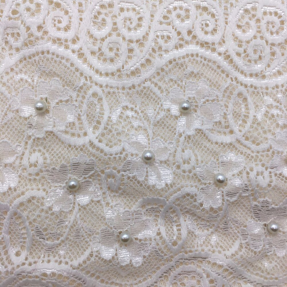 Thumbnail: Maryam's Essential Plain Cotton Viscose Lace Edge Wrinkle with Beads Hijab