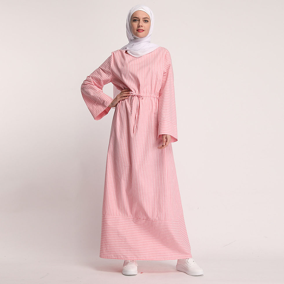 Thumbnail: Maryam's Diamond Style Stunning Maxi Stripes Cotton Dress