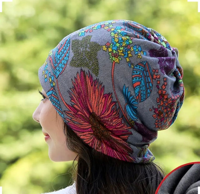 Maryam’s Essential Vintage Flower Knit Headband Neck Multifunction Gaiter Scarf