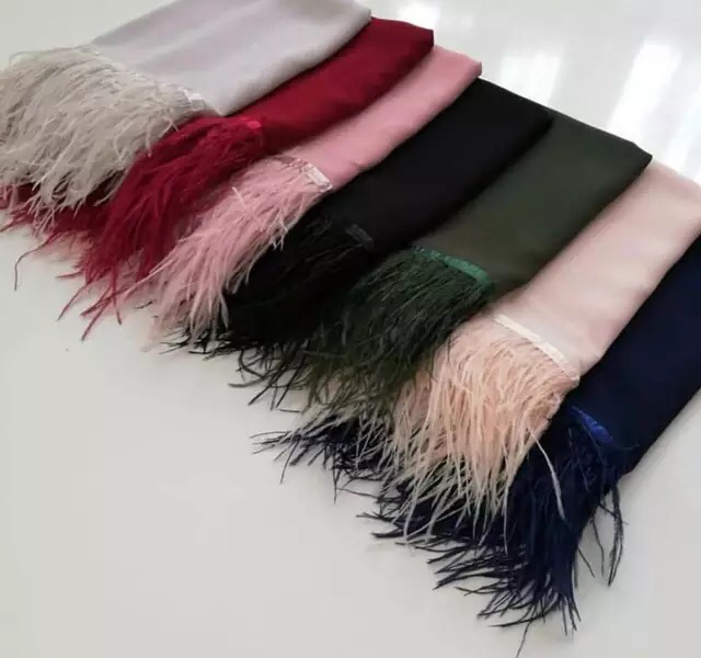 Thumbnail: Maryam's Essential Stunning Feather Chiffon Hijab/Shawl