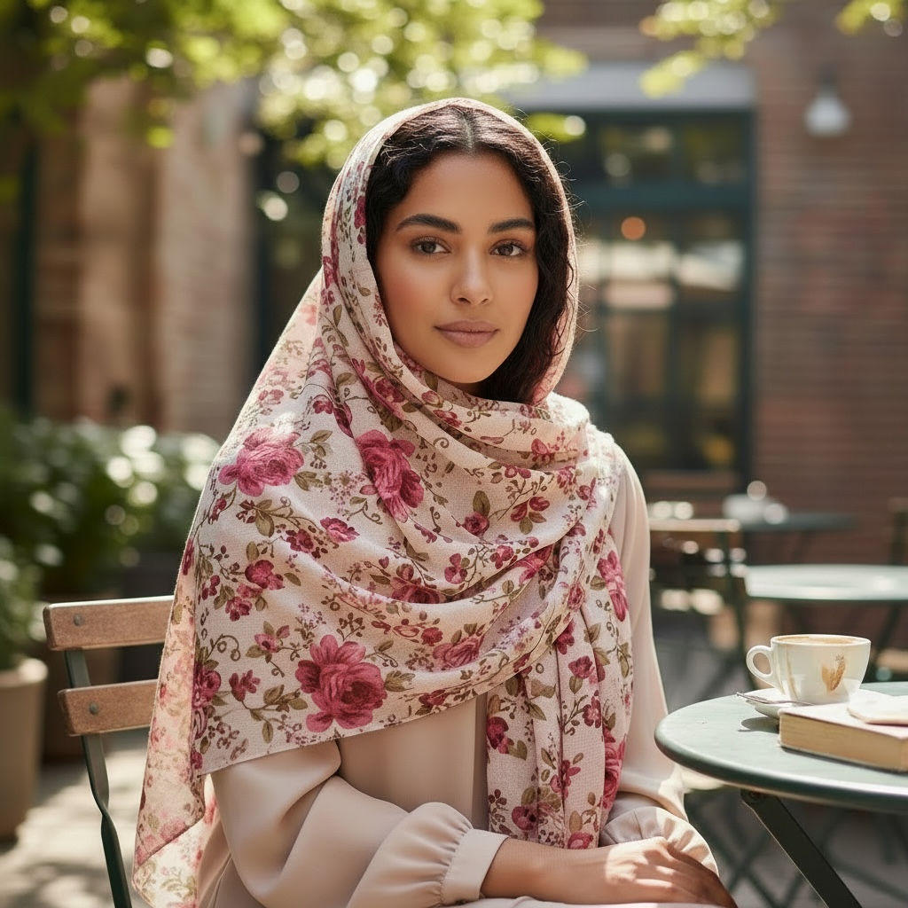 Maryam's Essential Luxury Premium Printed Stretchy Hijab