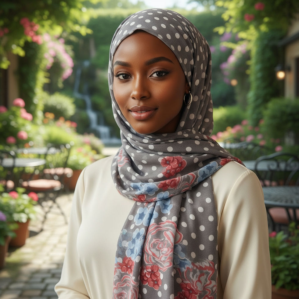 Thumbnail: Maryam's Essential Gradient Dot Print Viscose Soft Hijab/Shawl