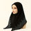 Thumbnail: Maryam's Essential Heavy Diamanté Square Everyday Pure Solid Colour Satin Hijab