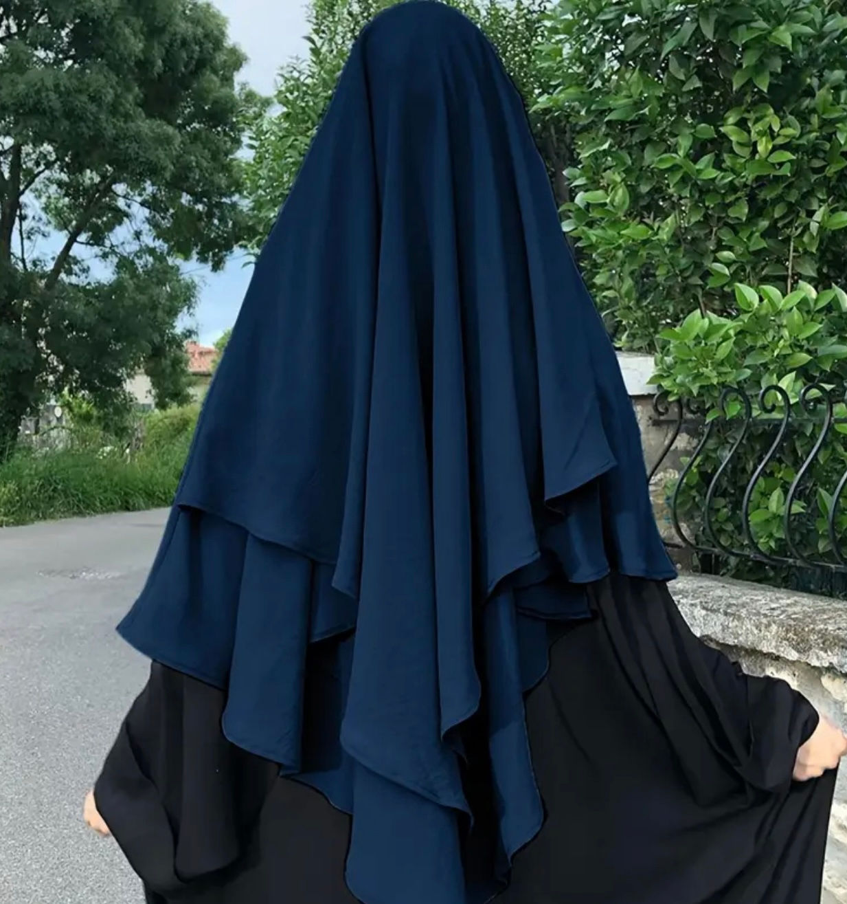 Maryam’s Essential Luxury Plain Layered Khimar Hijab
