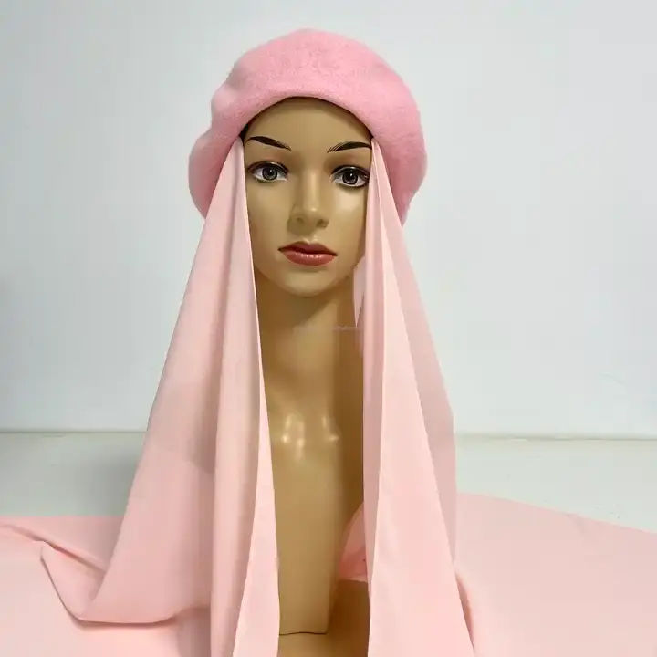 Thumbnail: Maryam’s Essential Exquisite Lightweight Chiffon with Beret Hat