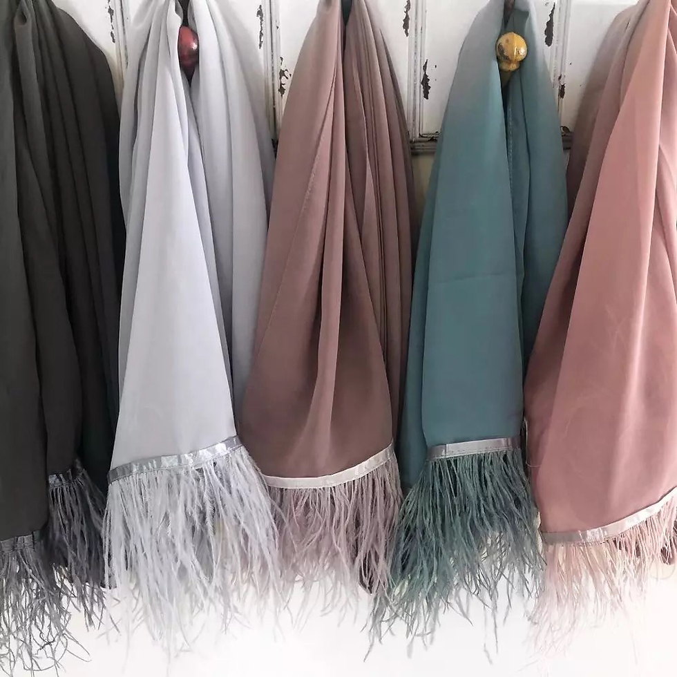 Thumbnail: Maryam's Essential Stunning Feather Chiffon Hijab/Shawl