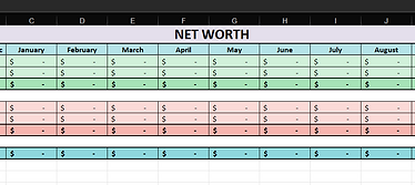 Free net worth template spreadsheet.