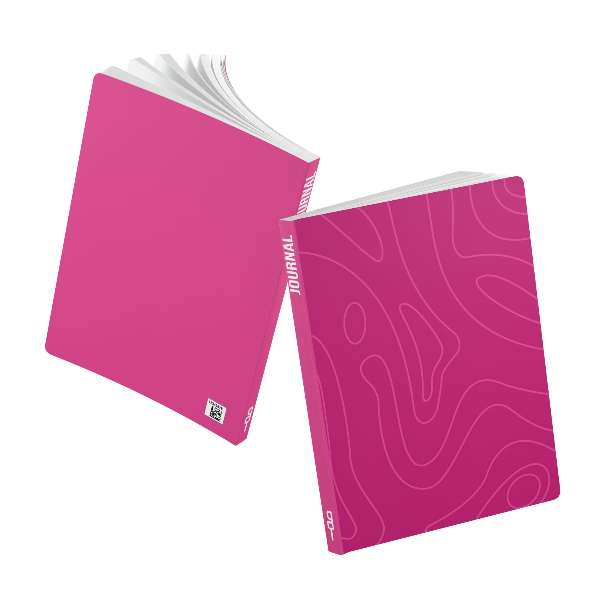 Pink Topographic Pattern Journal | Softcover Notebook