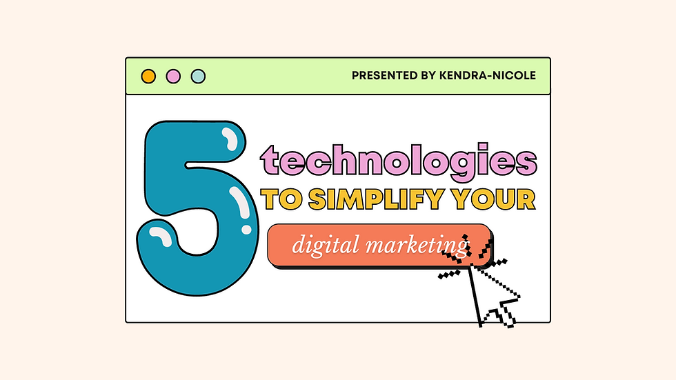 5 Technologies to Simplify Your Digital Marketing
