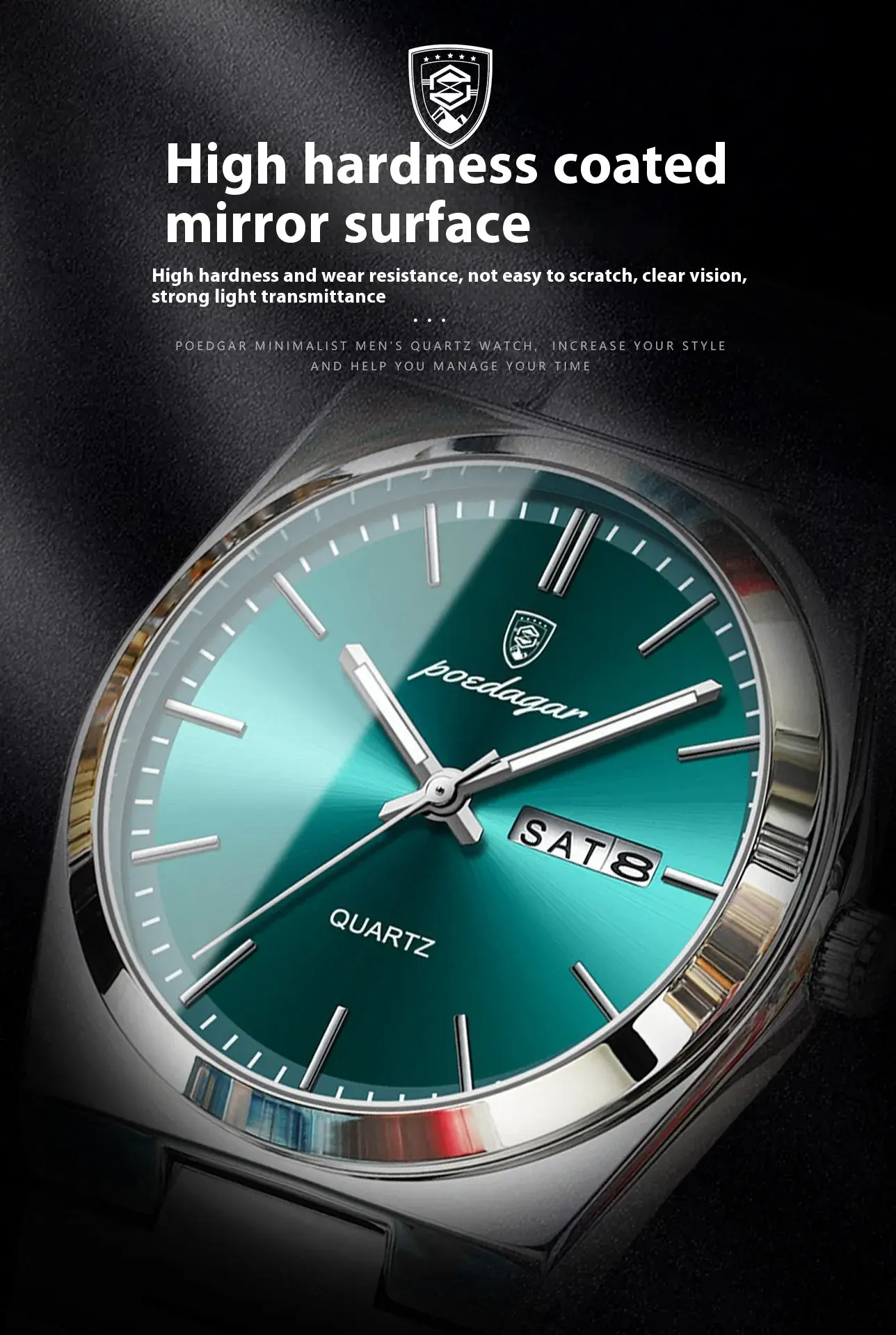 Reloj de Cuarzo Luminoso e Impermeable para Hombres Ultrafino