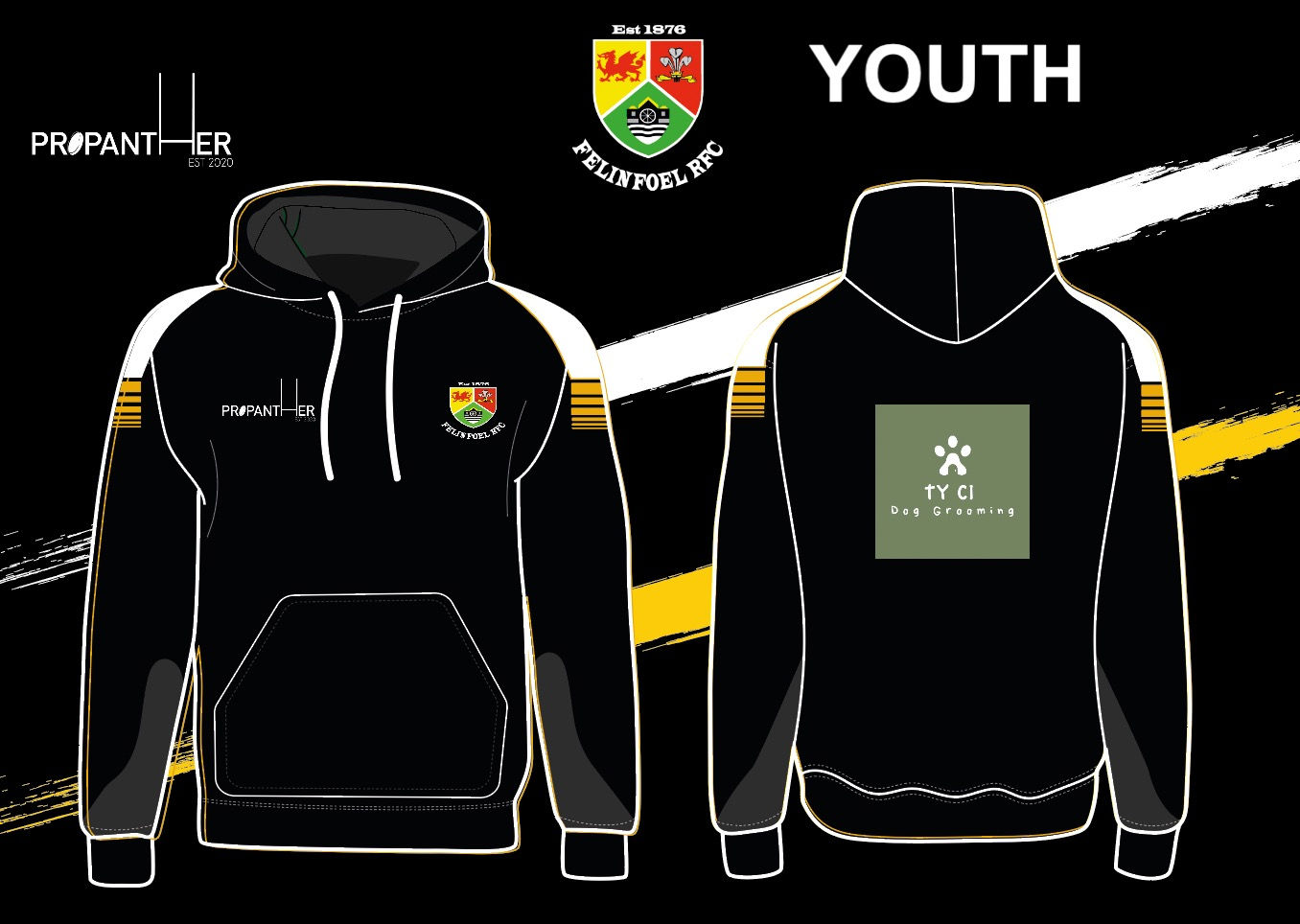 U12's Felinfoel RFC Hoodie (Youth)