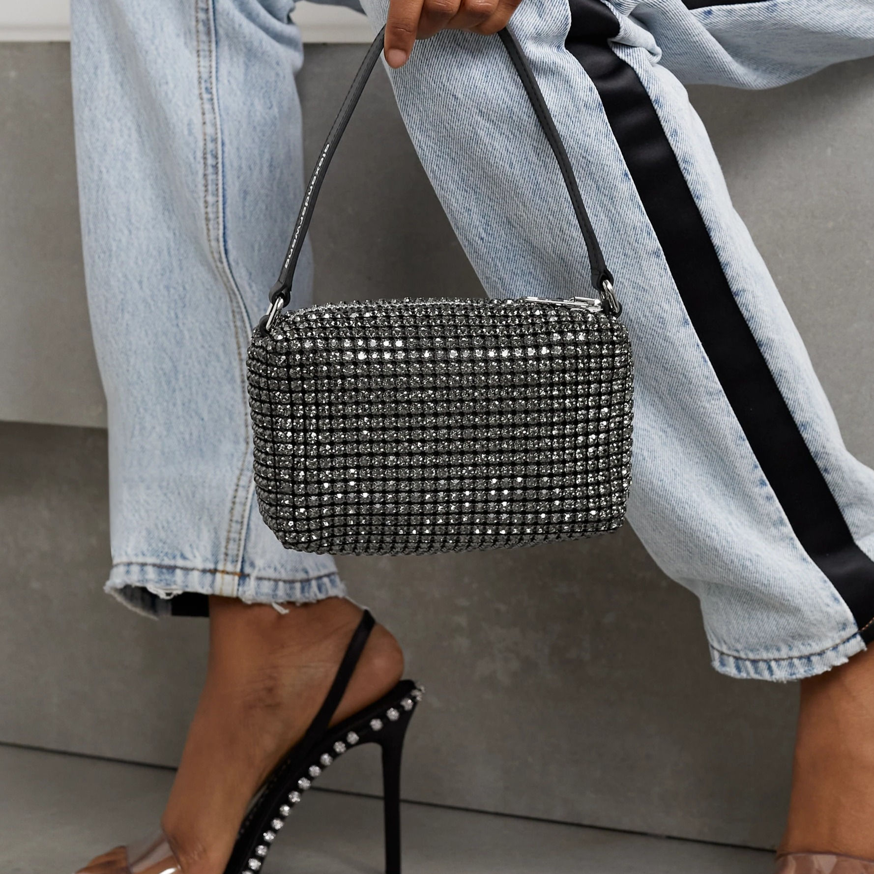 Alexander Wang - Heiress Rhinestone Mesh Pouch