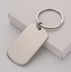 Porte-clés en métal miroir