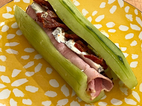 Sandwich de concombre, recette minceur de Laurence