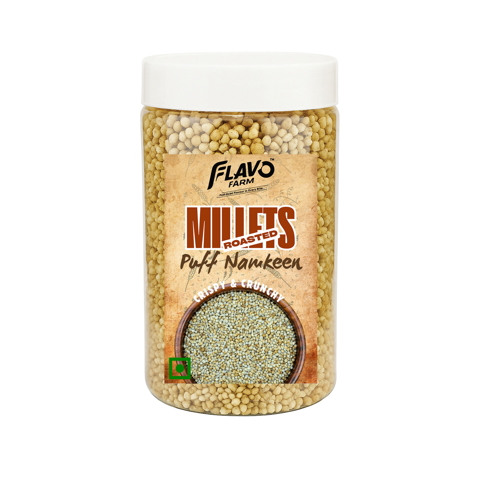 FlavoFarm Roasted Millets Namkeen – Healthy, Crunchy, Guilt-Free Snack