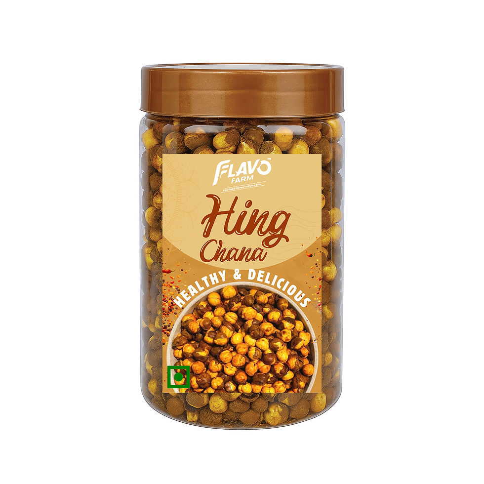 FlavoFarm Roasted Hing Chana – Spicy, Crunchy & Gut-Friendly Snack