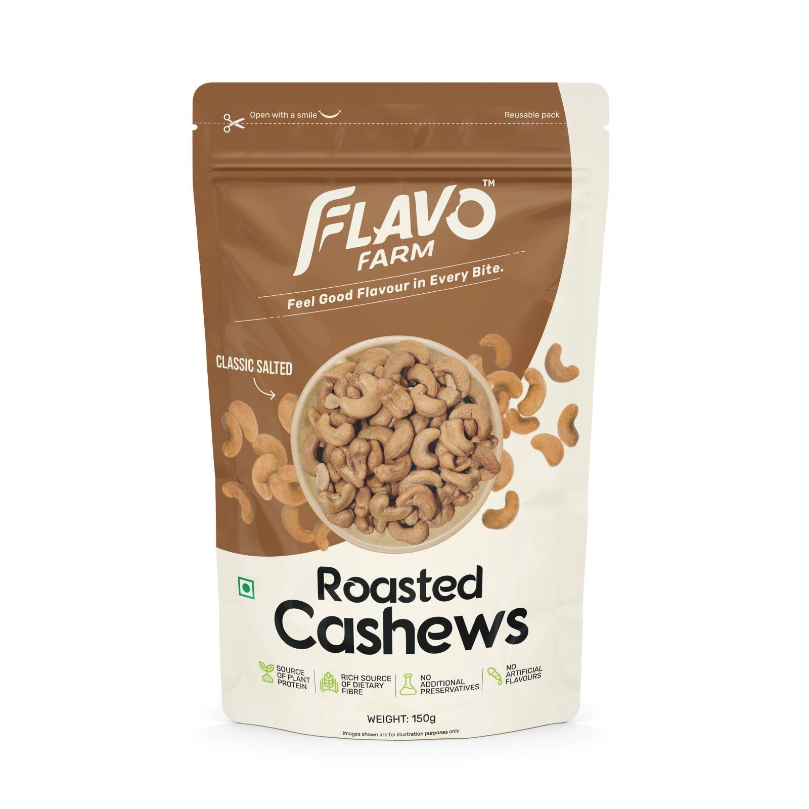 Crispy roasted salted cashews in a bowl, premium quality crunchy kaju, healthy protein-rich dry fruit snack for weight loss,