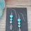 Miniature : Boucles pendantes Jali Turquoise acier inoxydable fait main pierres naturelles