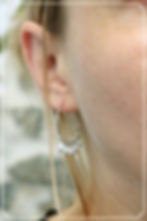 Article : Créoles boucles Perlita acier inoxydable argenté et perles blanches