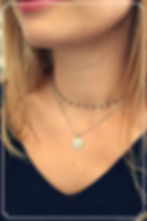 Article : Collier double feuille monstera acier inoxydable réglable fait main