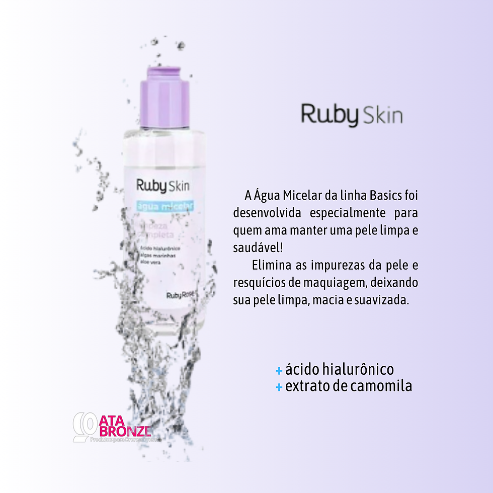 IMAGEM ÁGUA MICELAR 150ml - RUBY SKIN BENEFICIOS