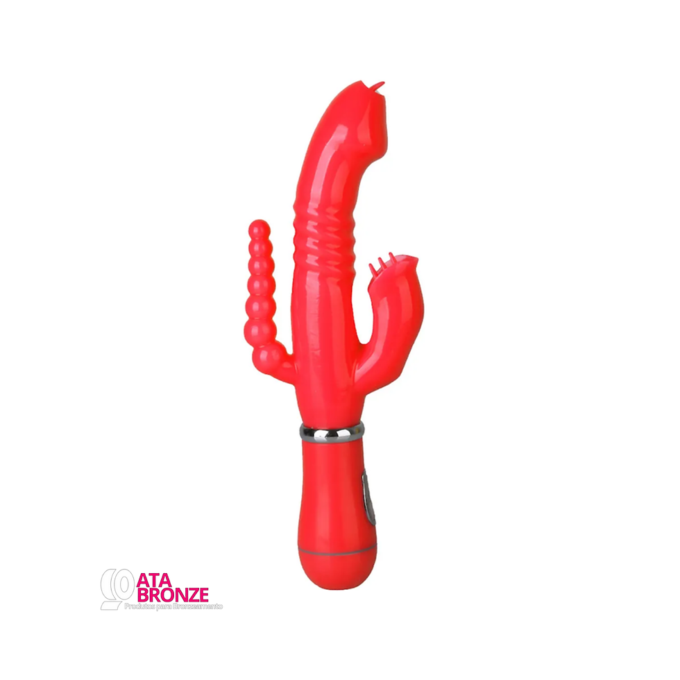 VIBRADOR 3 EM 1 COM 12 MODOS DE VIBRAÇÃO