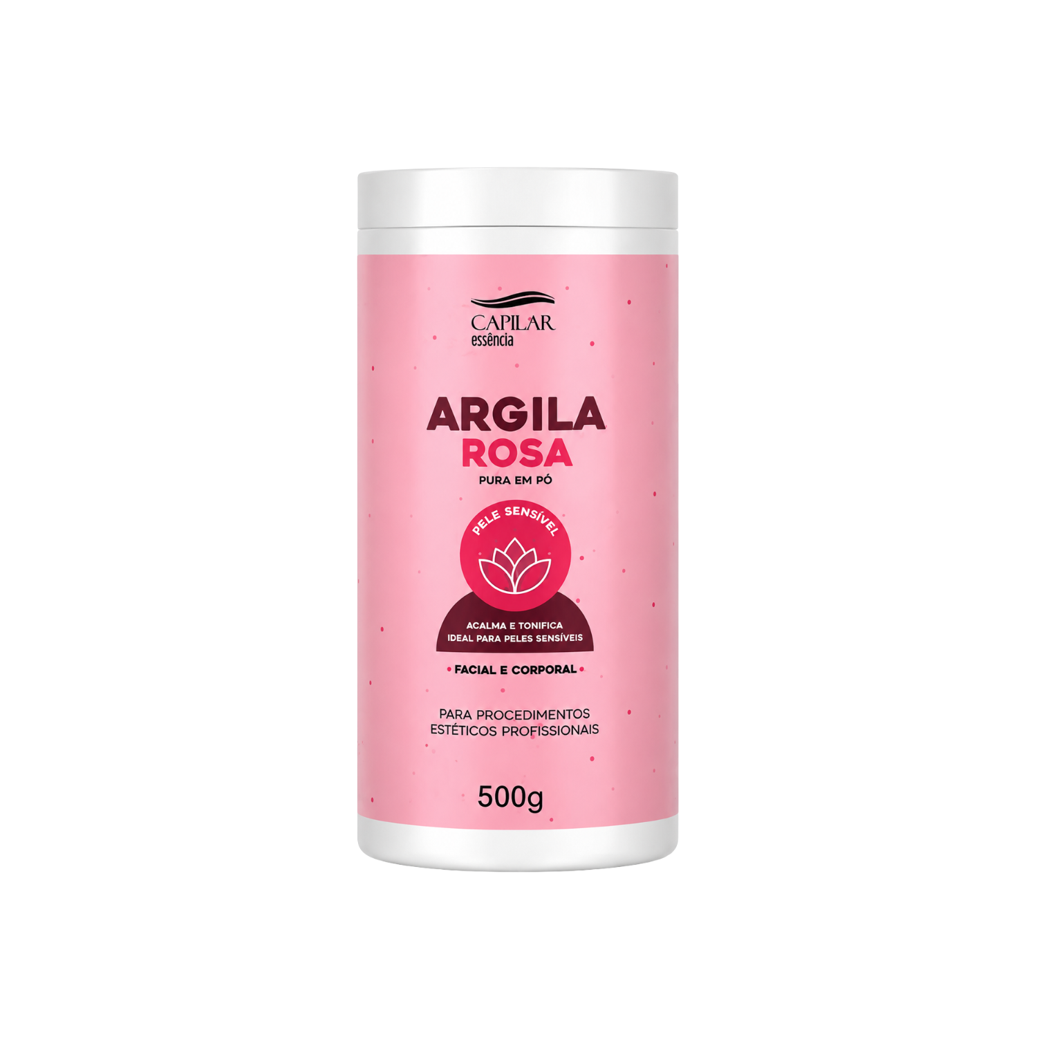 ARGILA ROSA PURA EM PÓ 500g - CAPILAR ESSÊNCIA