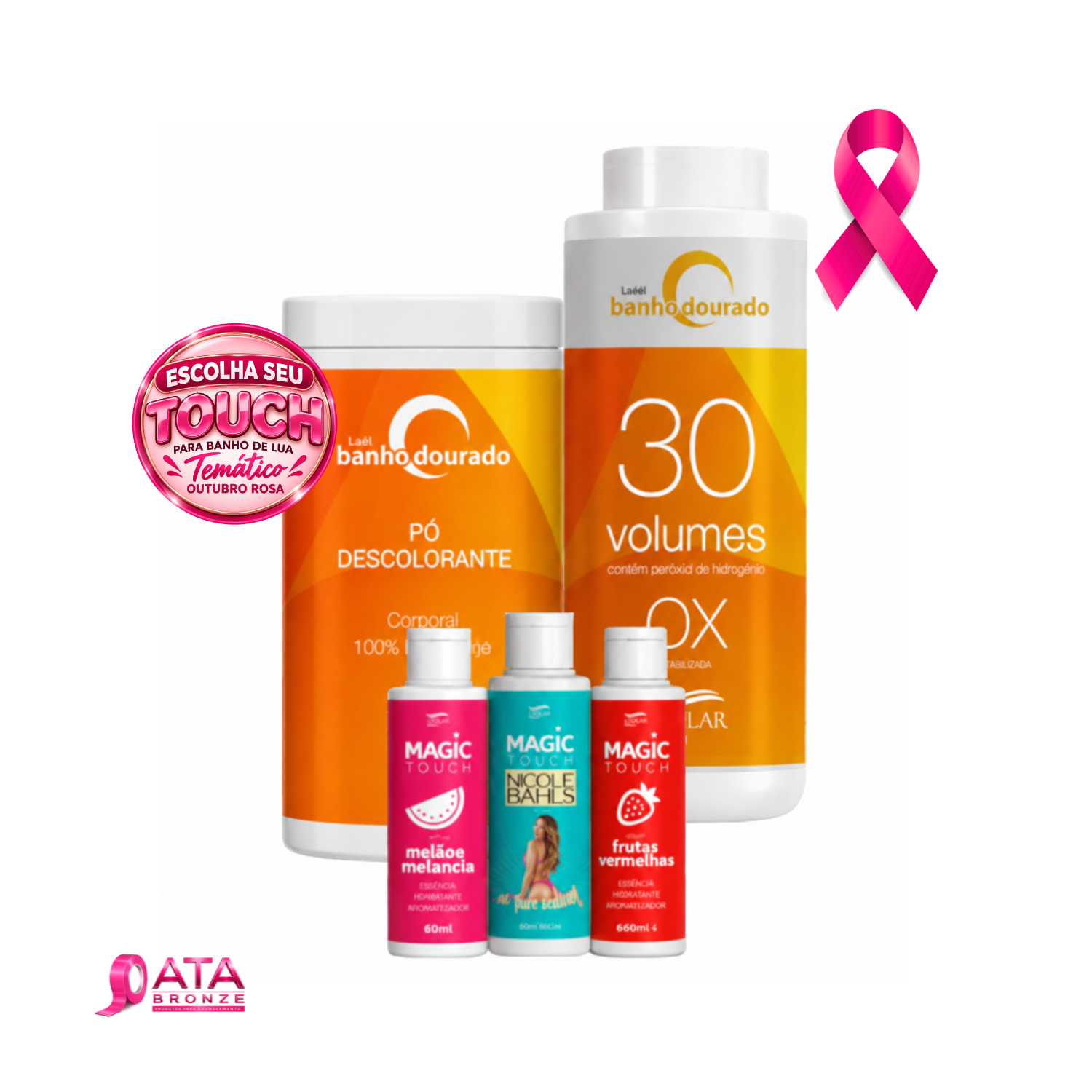 KIT BANHO DE LUA OUTUBRO ROSA - CAPILAR ESSENCIA