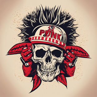 skull wearing a bandana.